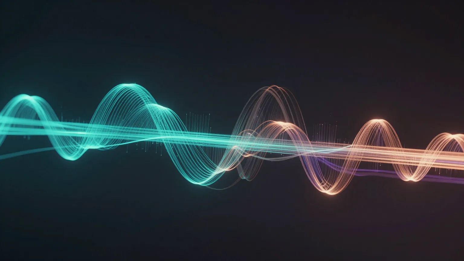 Flowing fiber-optic light streams and signal waveforms over a dark field — OndaMax infrastructure services